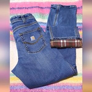 Carhart flannel-lined jeans